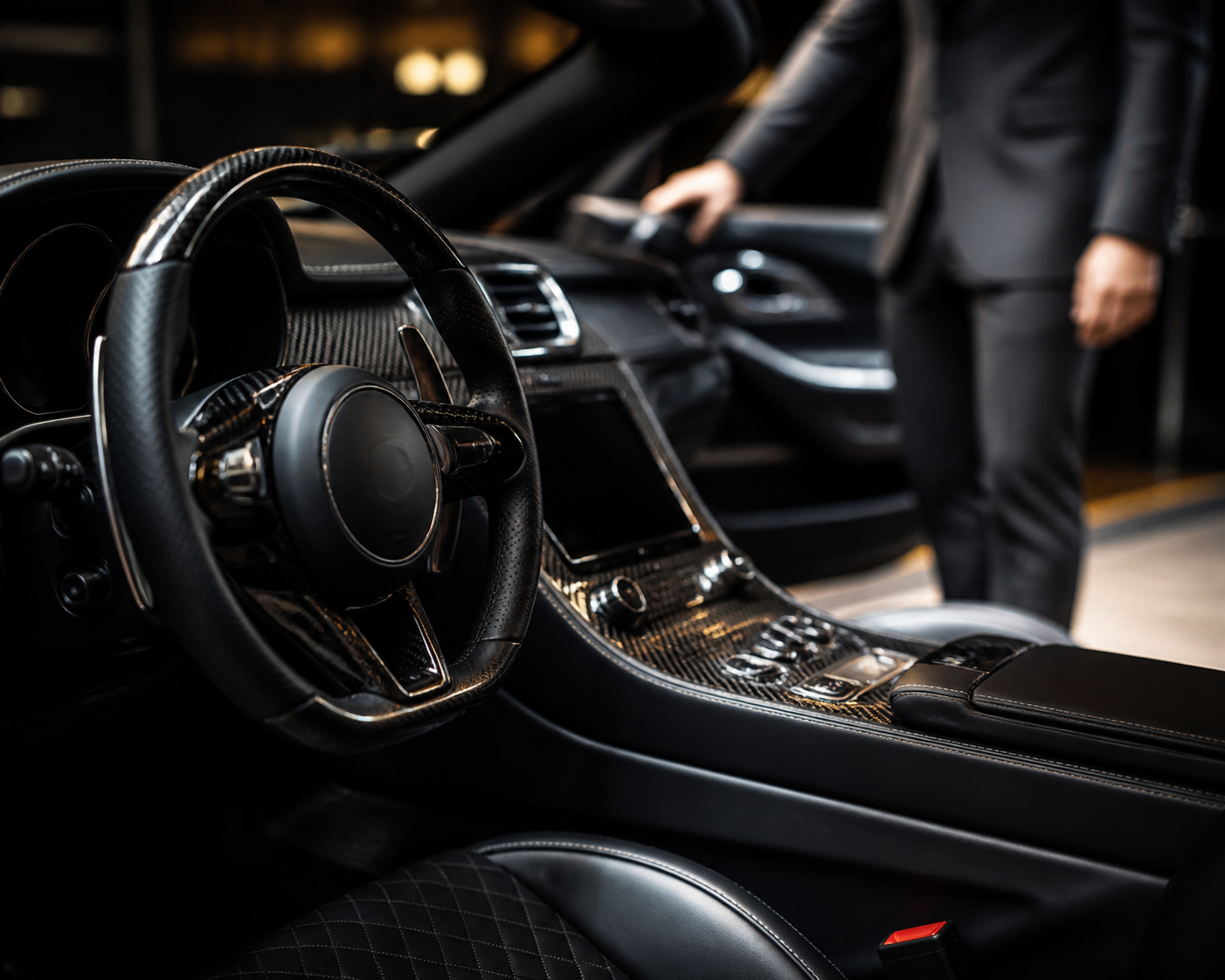Luxury vehicle interior detail